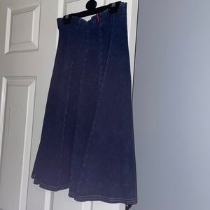 Hard Tail Navy mock denim skirt